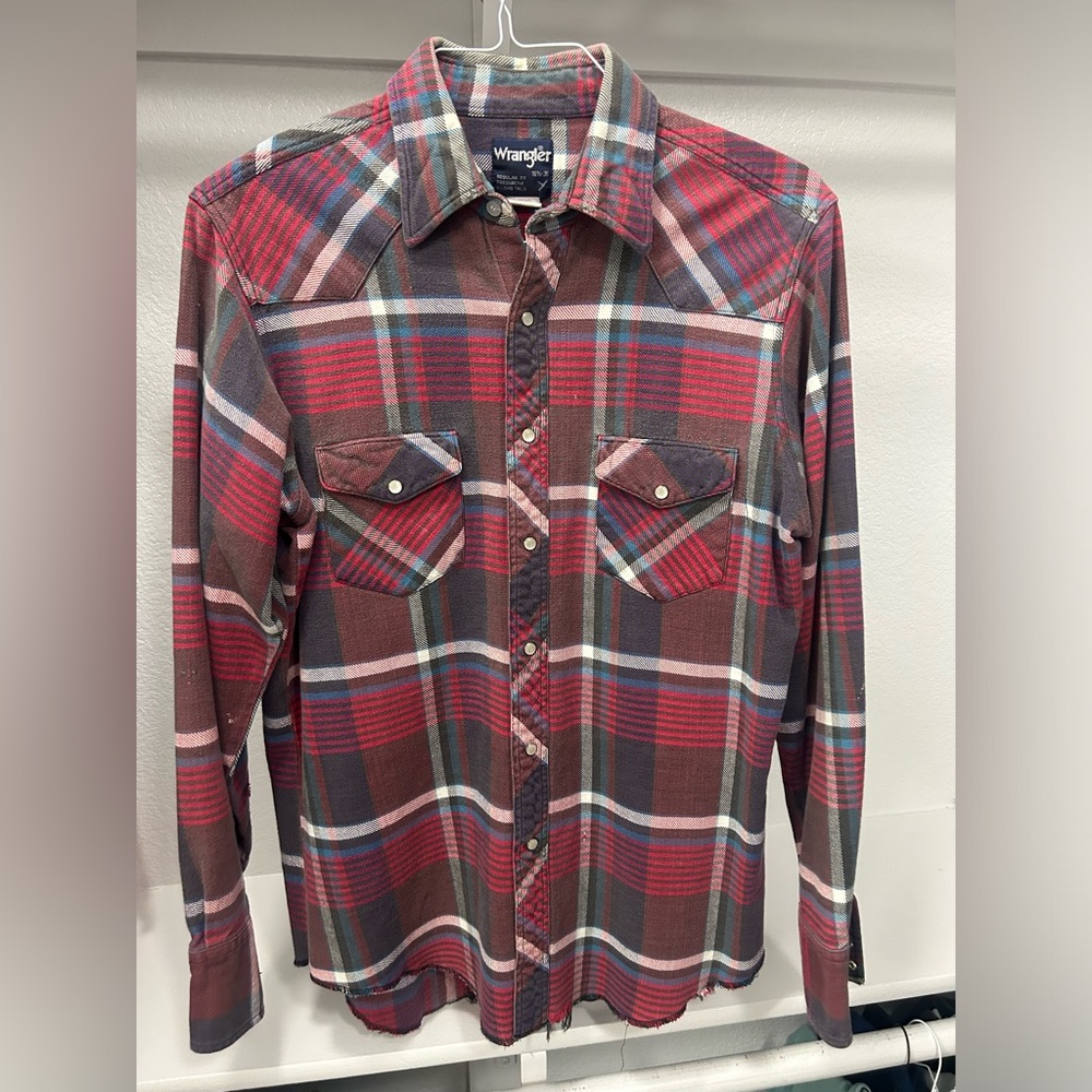 Vintage wrangler pearl snap